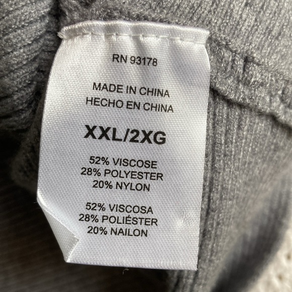 Joan Vass NY XXL dolman sleeve stretch knit - Picture 6 of 6